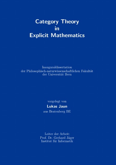Category Theory in Explicit Mathematics