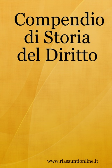 Compendio di Storia del Diritto