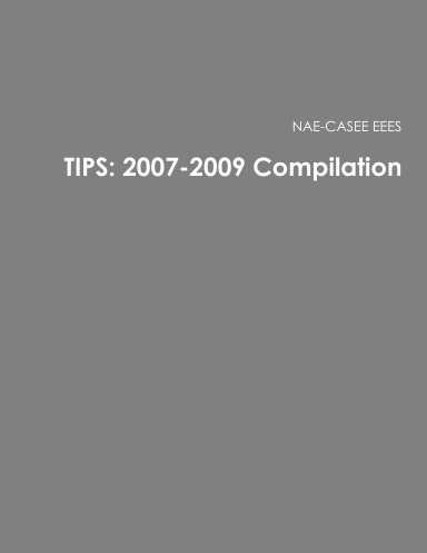 TIPS: 2007-2009 Compilation