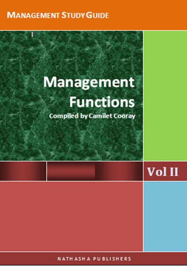 Management Studies -  Vol II - Management Functions