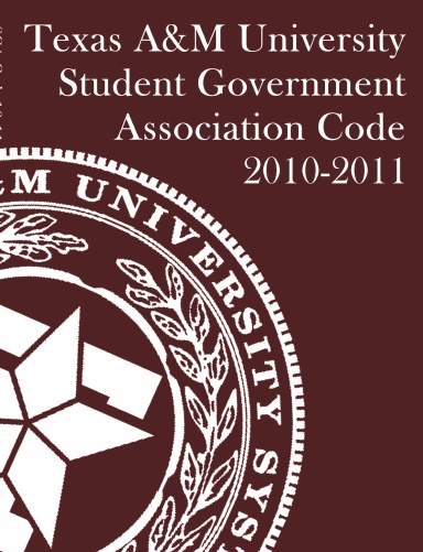 Student Government Association Code 2010-2011
