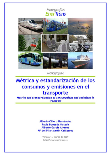 Métrica y estandarización de los consumos y emisiones en el transporte