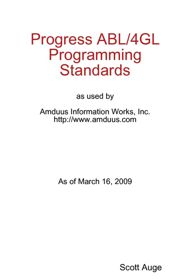 OpenEdge Programming Standards