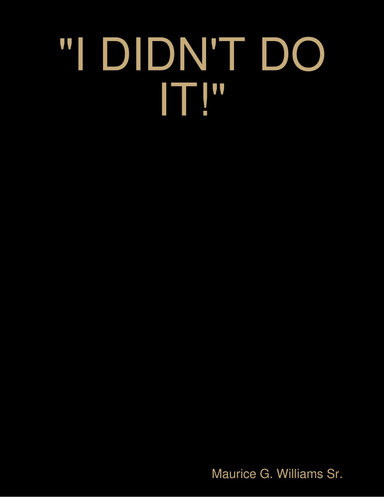 "I DIDN'T DO IT"