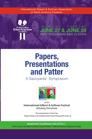 Papers, Presentations and Patter:  A Savoyards' Symposium