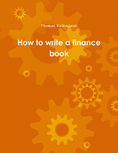 How to write a finance book