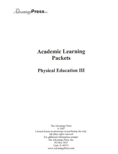 Physical Education Notebook 3