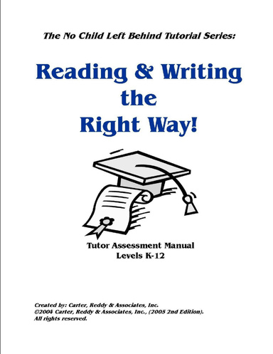Reading and Writing Assessment Manual Tutor K-12