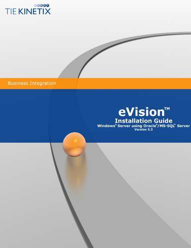 TIE eVision Installation Guide for Windows – Version 5.3