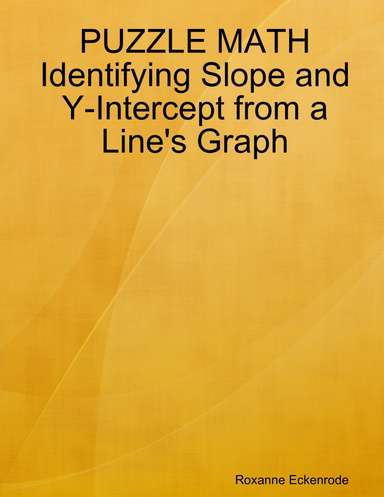 PUZZLE MATH Identifying Slope and Y-Intercept from a Line's Graph