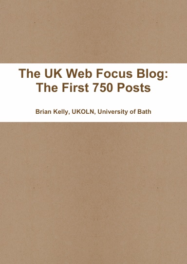UK Web Focus Blog: 750 posts on