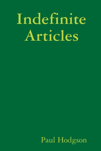 Indefinite Articles