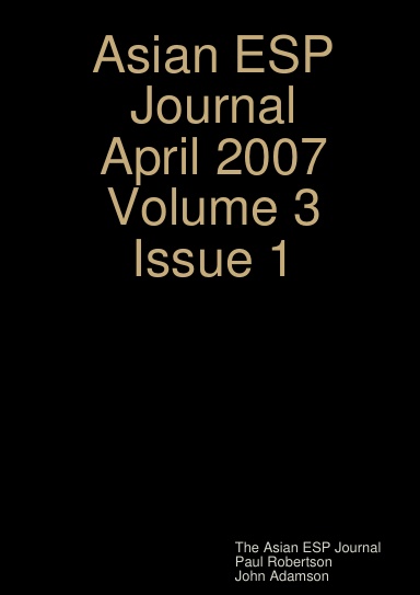Asian ESP Journal  April 2007 Volume 3 Issue 1
