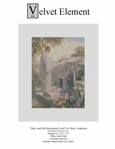 "Mary and the Ressurected Lord" Cross-Stitch Pattern