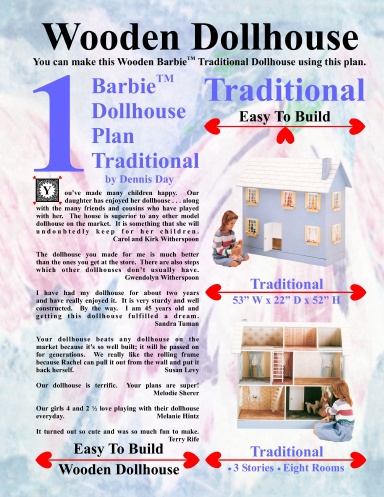 Barbie Dollhouse Plan Traditional