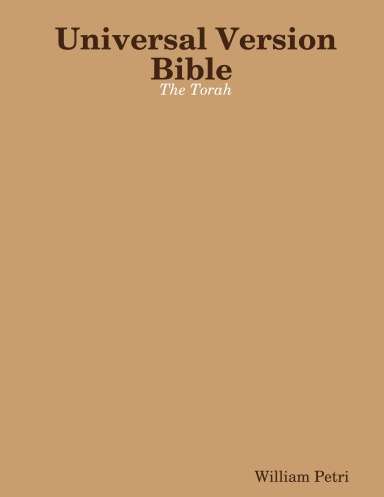 Universal Version Bible The Torah