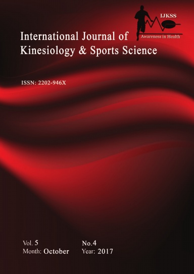 International Journal of Kinesiology and Sports Science [Vol 5, No 4 (2017)]