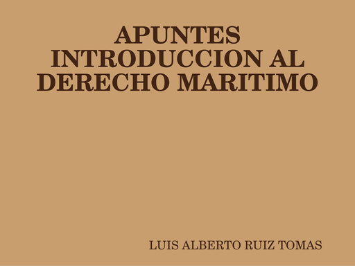APUNTES INTRODUCCION AL DERECHO MARITIMO