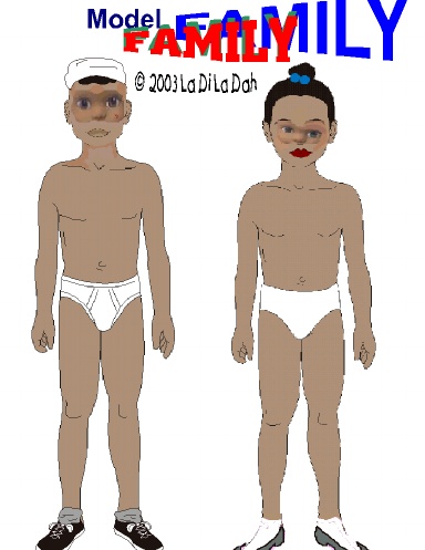 MODEL FAMILY PAPER DOLLS