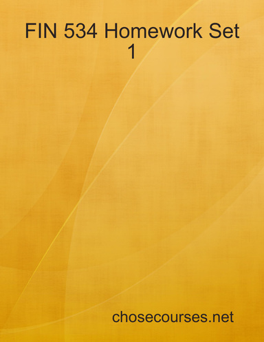 FIN-534-Homework-Set-1