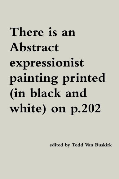 There is an Abstract expressionist painting printed (in black and white) on p.202