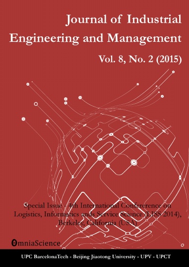 Journal of Industrial Engineering and Management Vol.8, No.2 (2015) Special Issue (LISS2014)