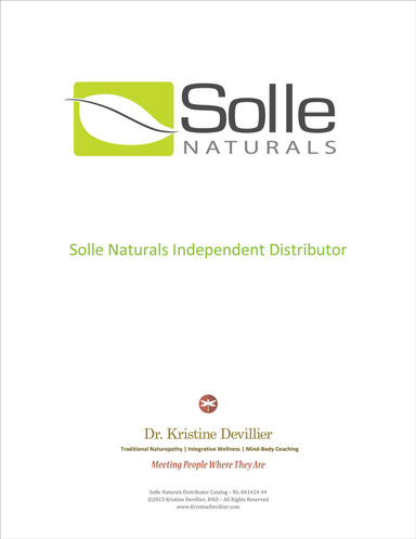 Solle Naturals Distributor Catalog 2016