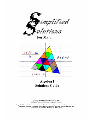 Algebra I Solutions Guide
