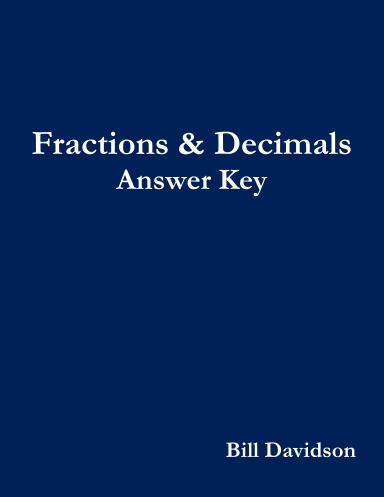 Book 7: Fractions and Decimals Answer Key