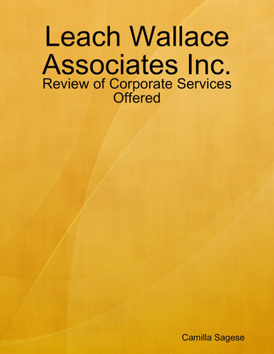 Leach Wallace Associates Inc.: Review of Corporate Services Offered