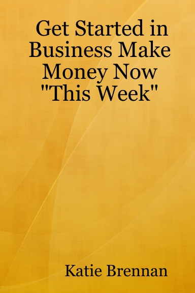 Get Started in Business Make Money Now "This Week"