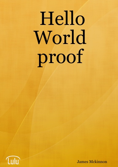 Hello World proof