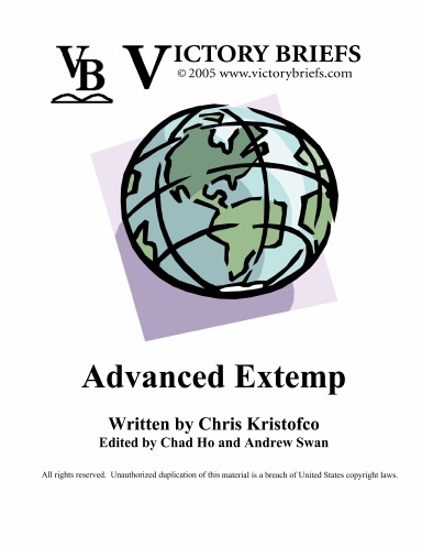 Advanced Extemp Print Edition