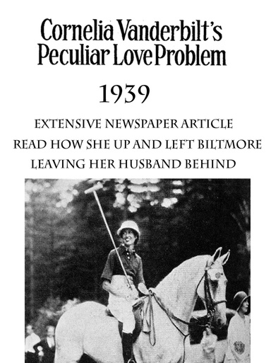 Cornelia Vanderbilt's Love Problems 1939