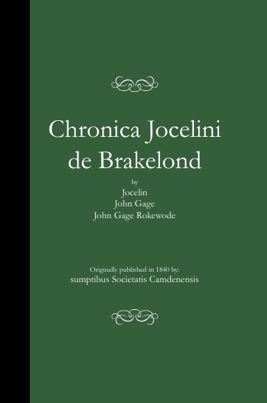 Chronica Jocelini de Brakelond (HC)