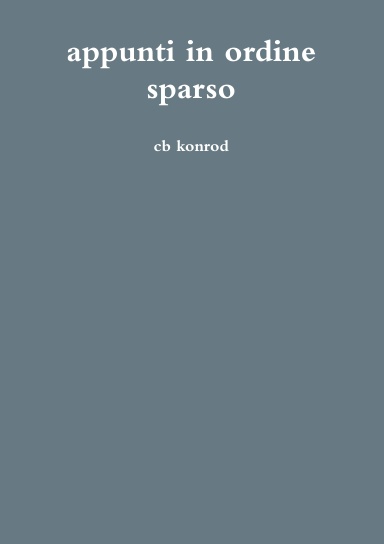 appunti in ordine sparso