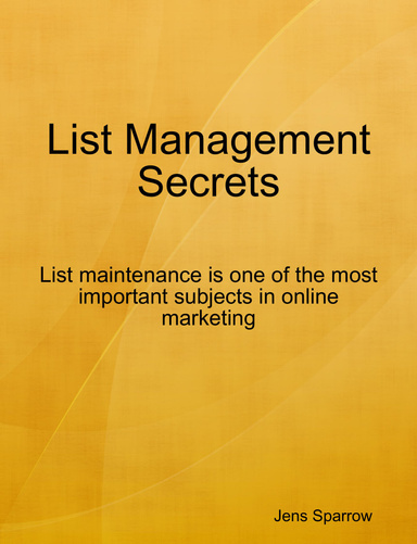 List Management Secrets