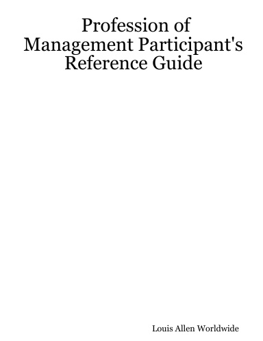 Profession of Management Participant's Reference Guide