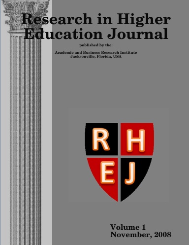 Research in Higher Education Journal, Volume 1