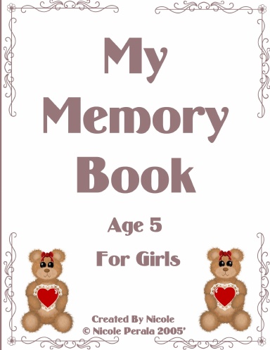 My Memory Book Age 5 for Girls