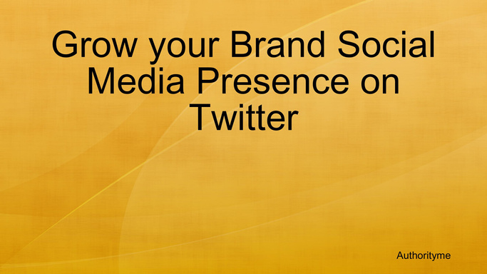 Grow your Brand Social Media Presence on Twitter