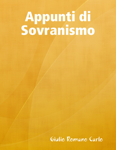 Appunti di Sovranismo
