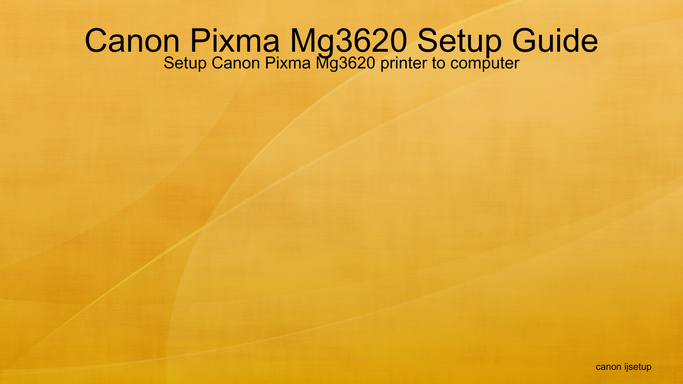 Canon Pixma Mg3620 Setup Guide