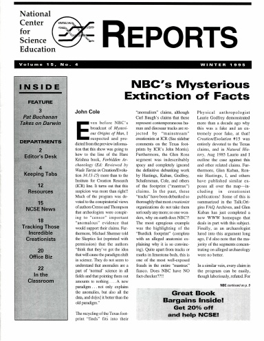 NCSE Reports 15.4