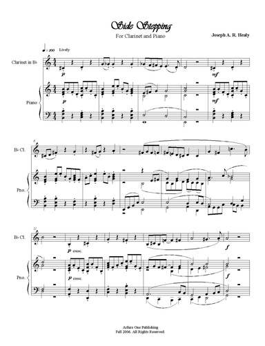 "Side Stepping For Clarinet and Piano"
