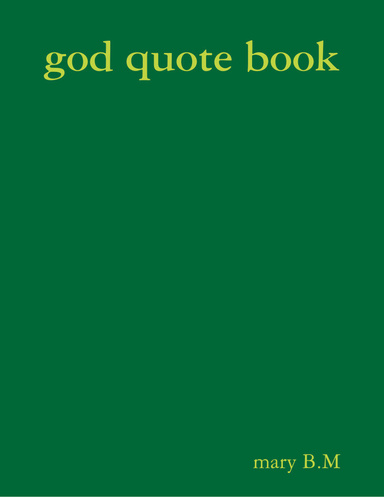 god quote book