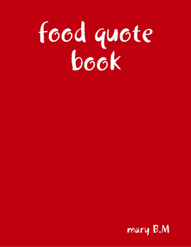 food quote book