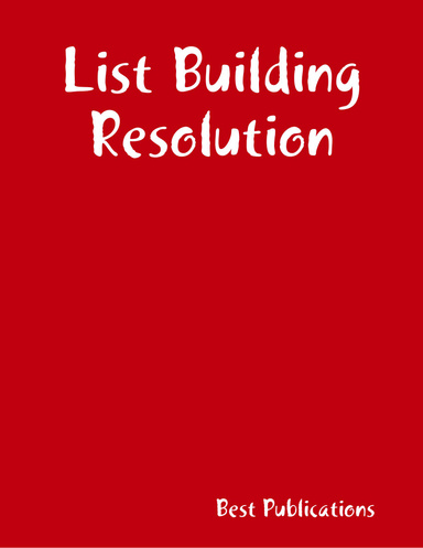 List Building Resolution