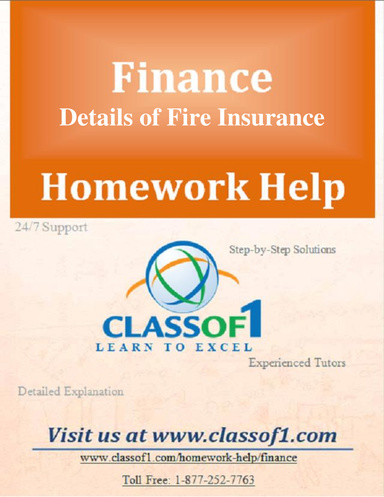 Details of Fire Insurance