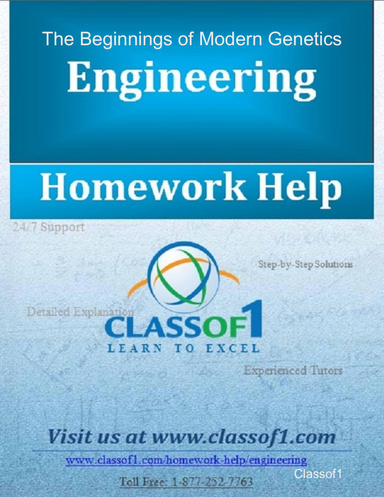 The Beginnings of Modern Genetics